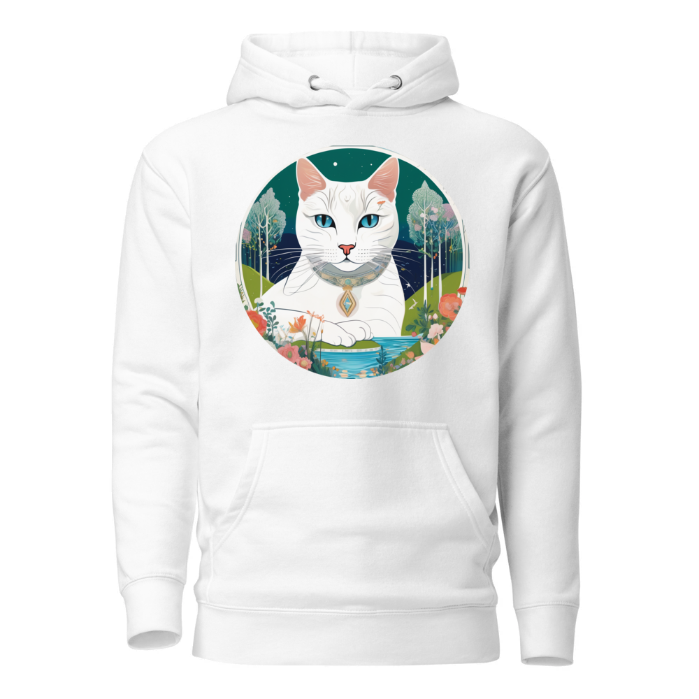 PugMug Custom White Companion Cat Hoodie