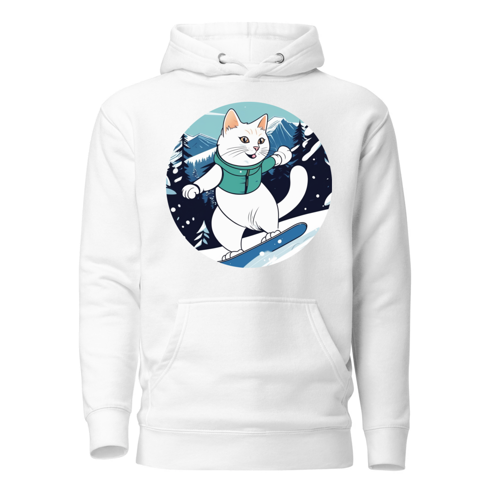 PugMug Custom White Companion Cat Hoodie
