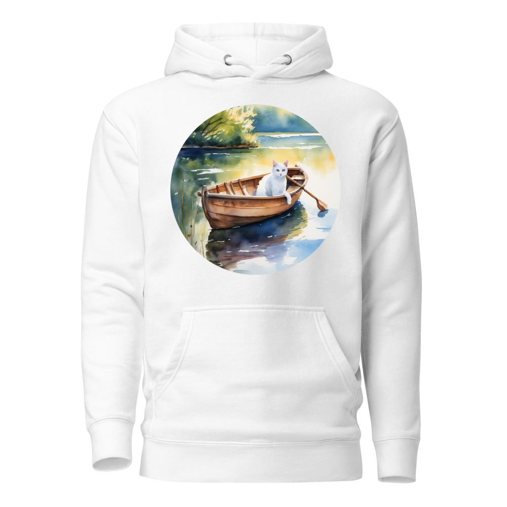 PugMug Custom White Companion Cat Hoodie