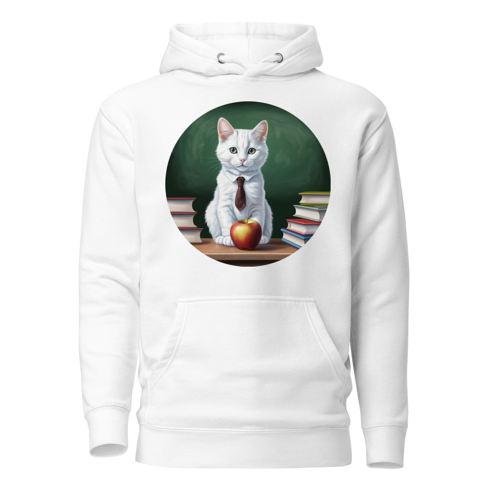 PugMug Custom White Companion Cat Hoodie