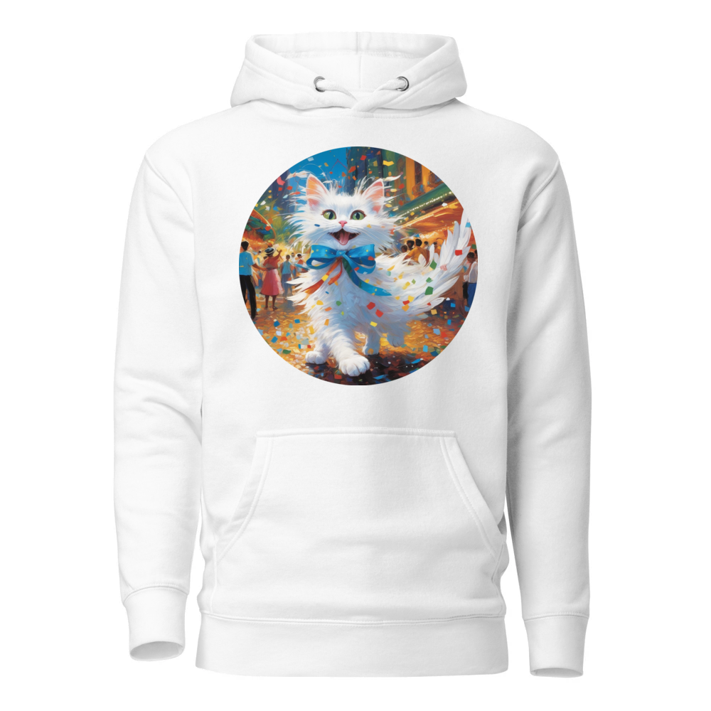 PugMug Custom White Companion Cat Hoodie