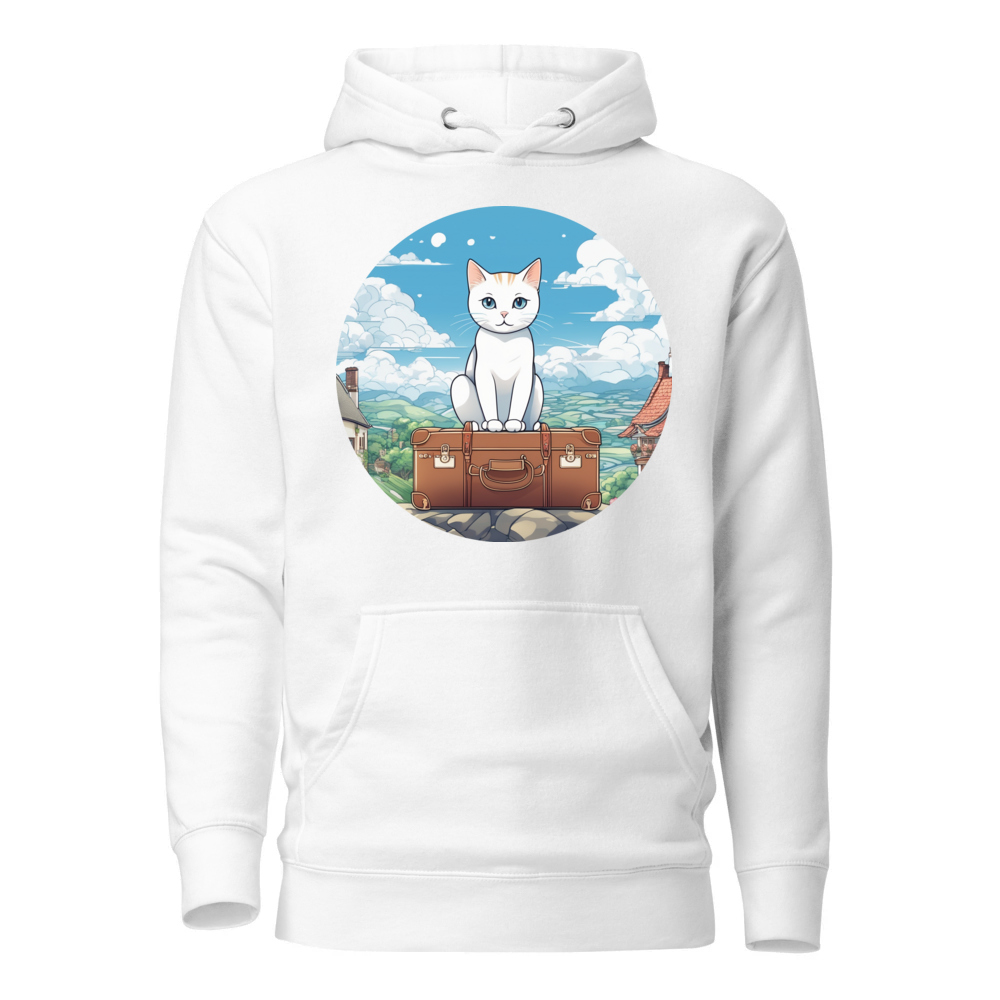 PugMug Custom White Companion Cat Hoodie