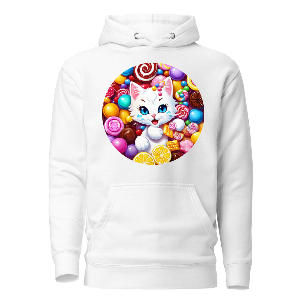 PugMug Custom White Companion Cat Hoodie