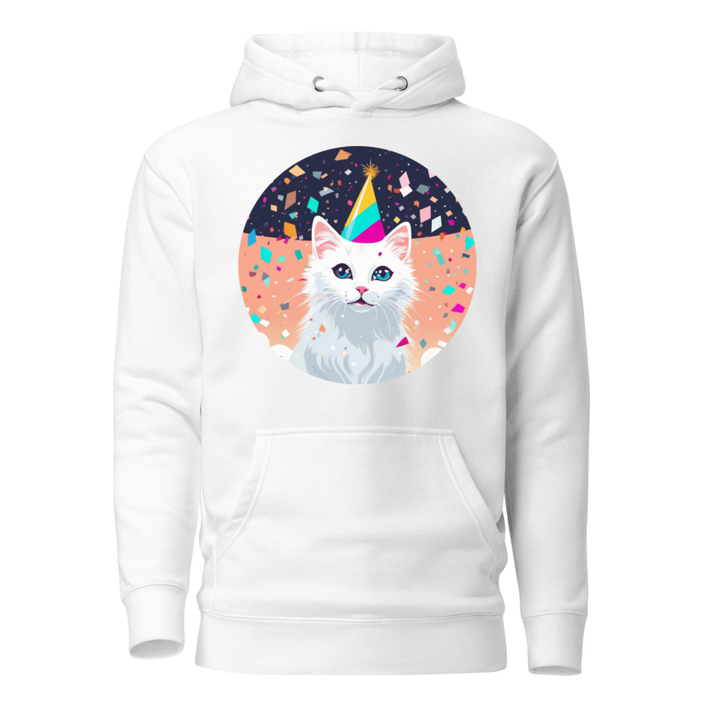 PugMug Custom White Companion Cat Hoodie