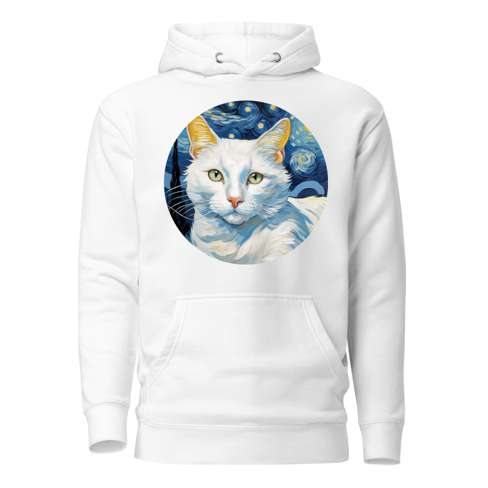 PugMug Custom White Companion Cat Hoodie