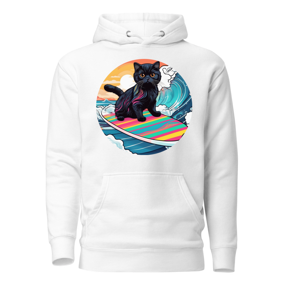 PugMug Custom Black Scottish Fold Cat Hoodie