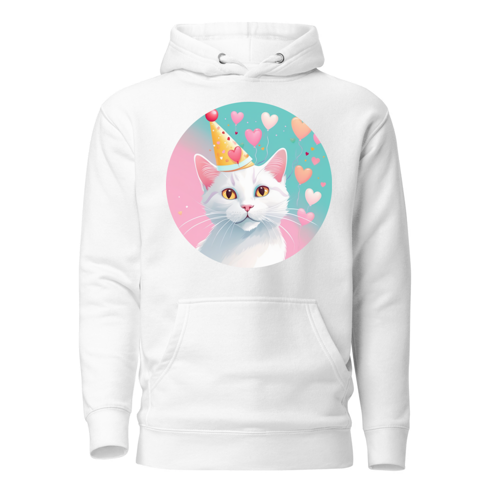 PugMug Custom White Companion Cat Hoodie