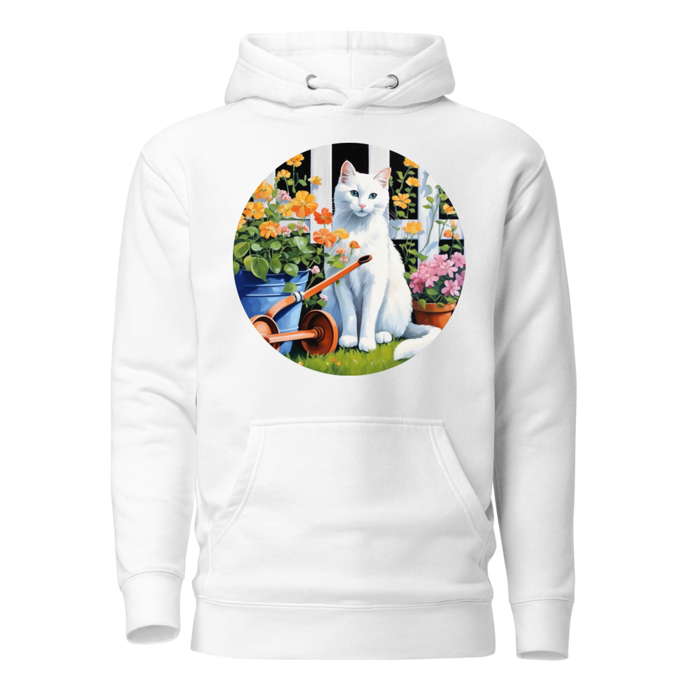 PugMug Custom White Companion Cat Hoodie