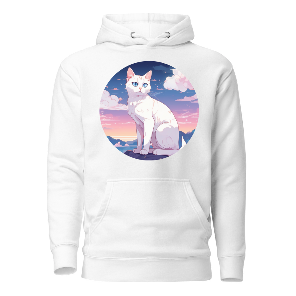PugMug Custom White Companion Cat Hoodie