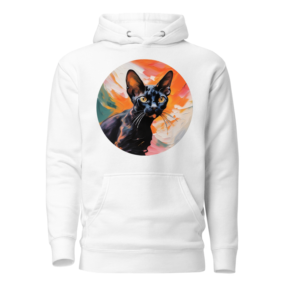 PugMug Custom Black Devon Rex Cat Hoodie