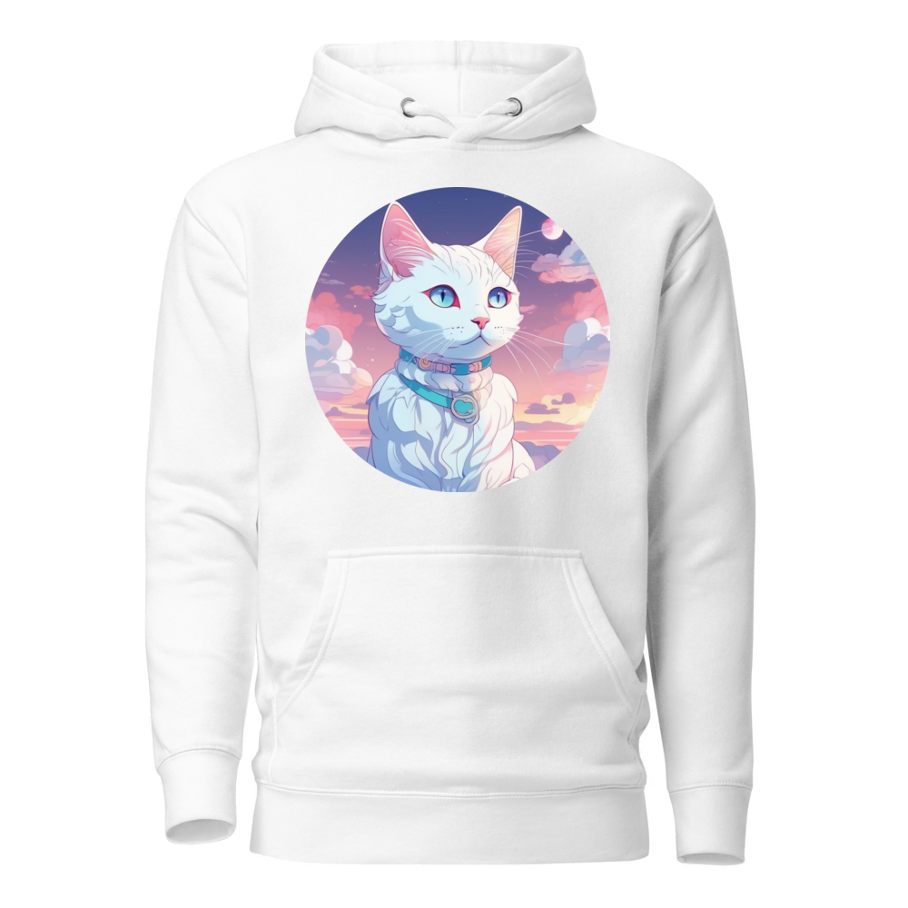 PugMug Custom White Companion Cat Hoodie