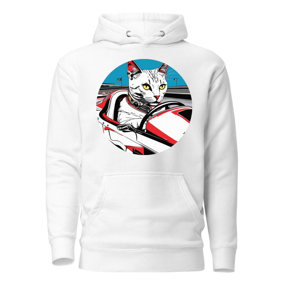 PugMug Custom White Companion Cat Hoodie
