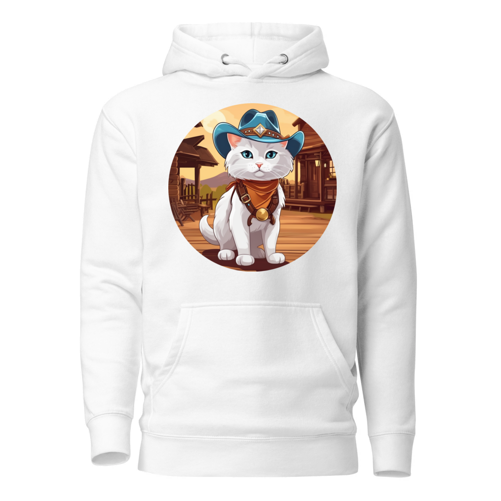 PugMug Custom White Companion Cat Hoodie