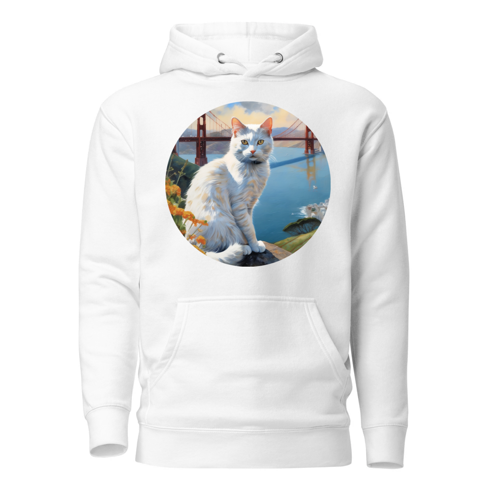 PugMug Custom White Companion Cat Hoodie