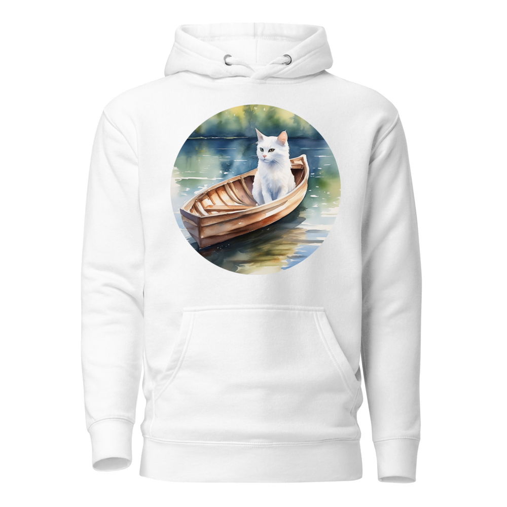 PugMug Custom White Companion Cat Hoodie