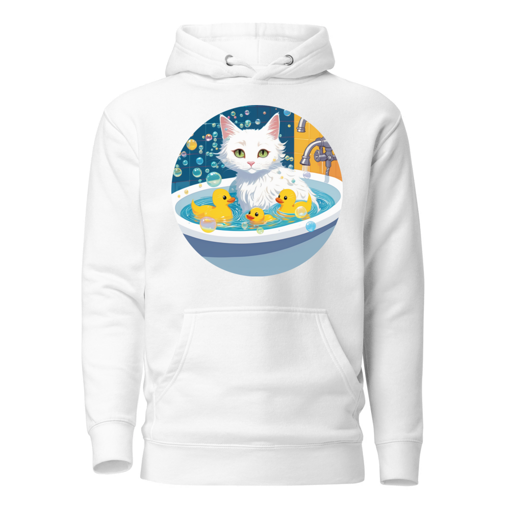 PugMug Custom White Companion Cat Hoodie
