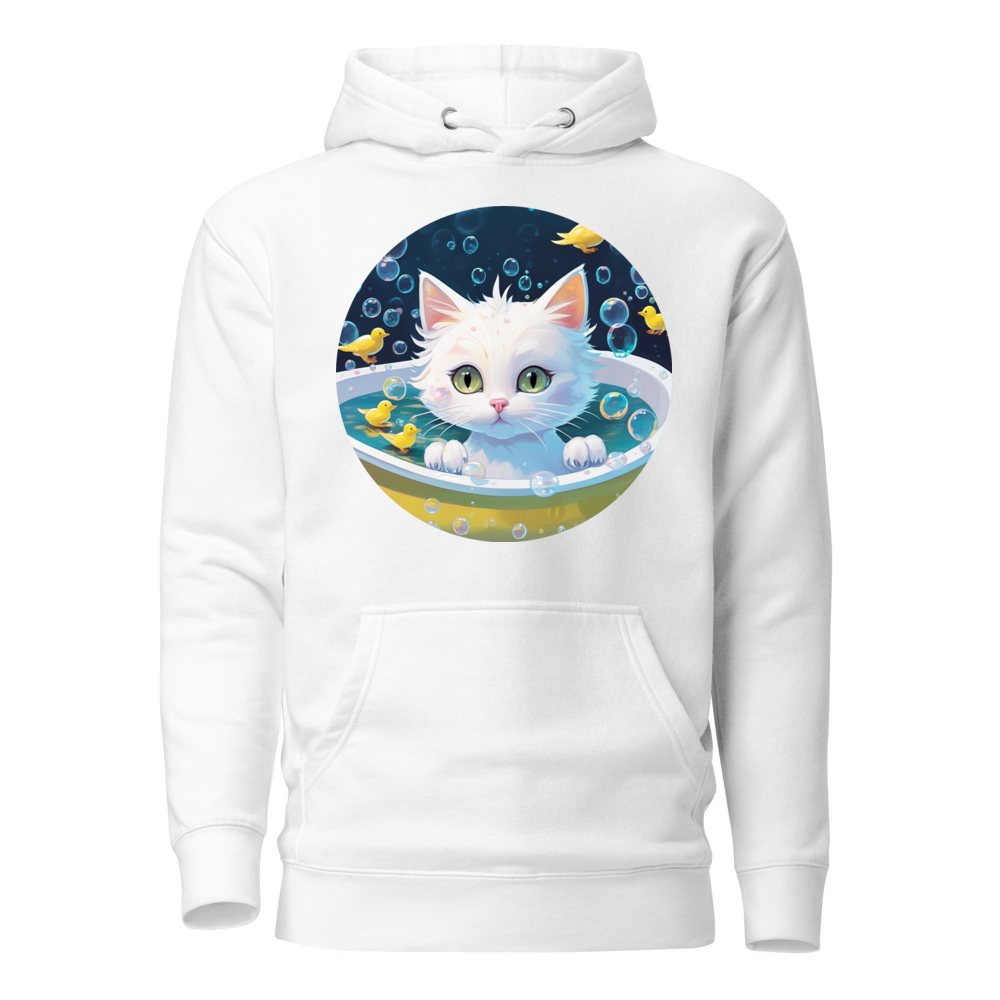 PugMug Custom White Companion Cat Hoodie