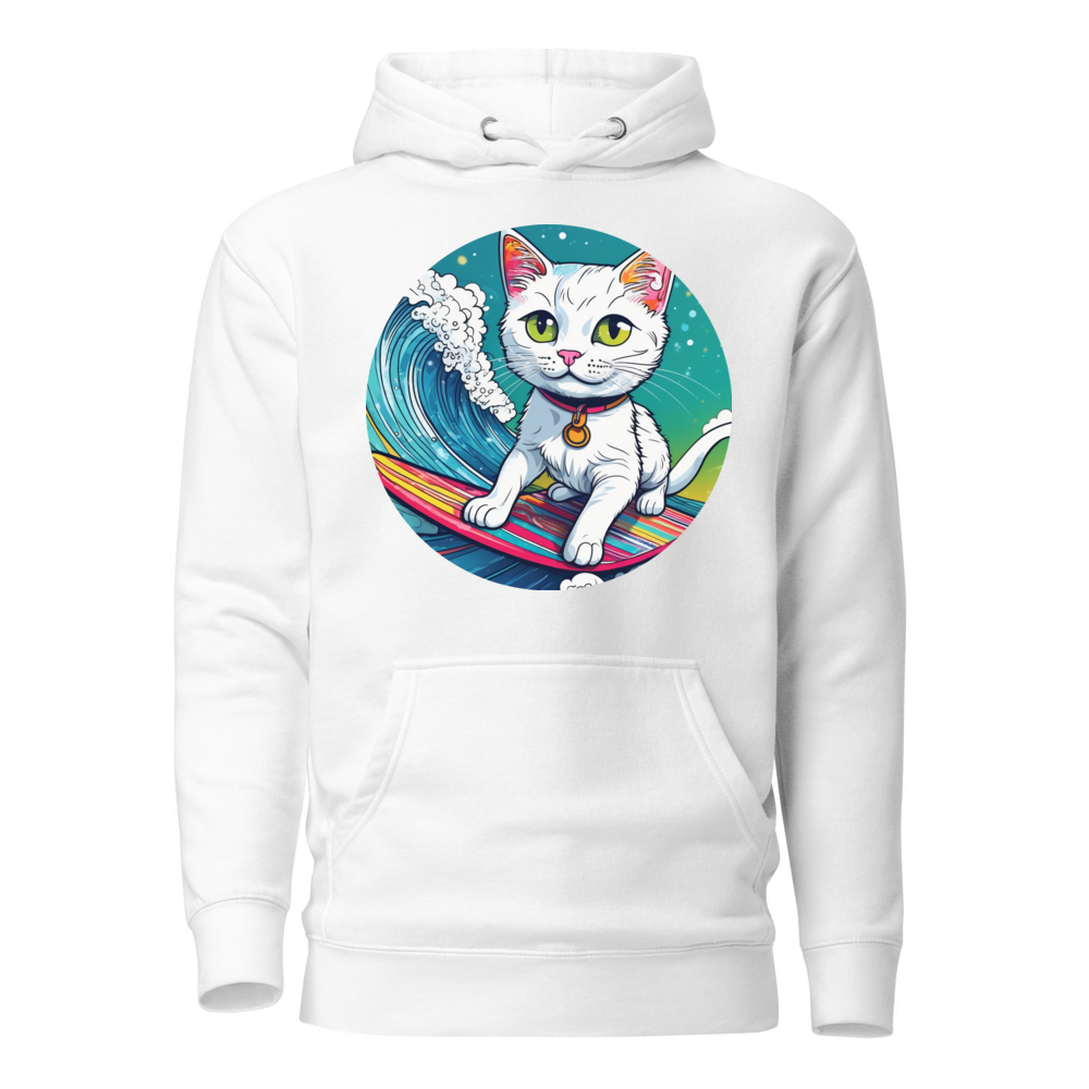 PugMug Custom White Companion Cat Hoodie