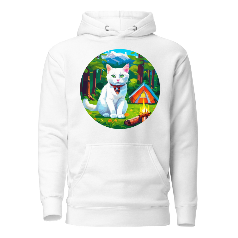 PugMug Custom White Companion Cat Hoodie