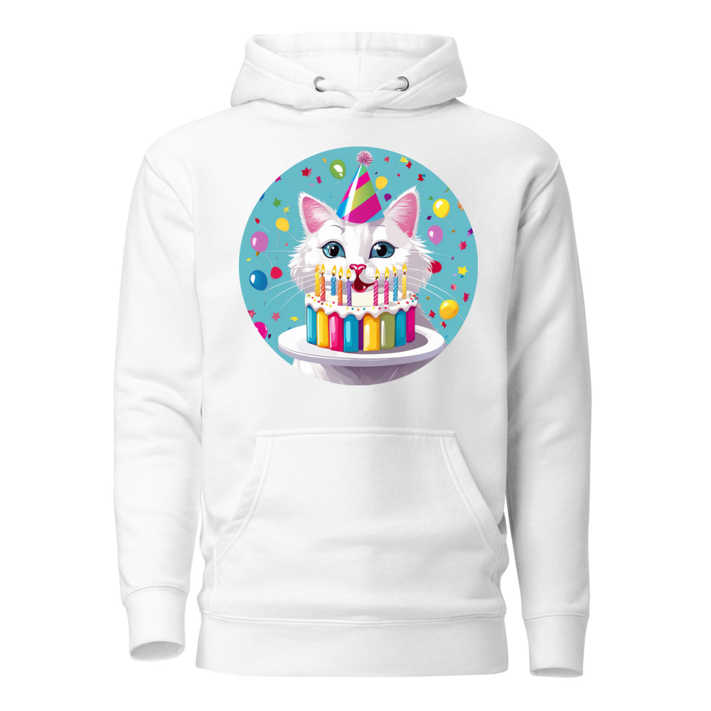 PugMug Custom White Companion Cat Hoodie