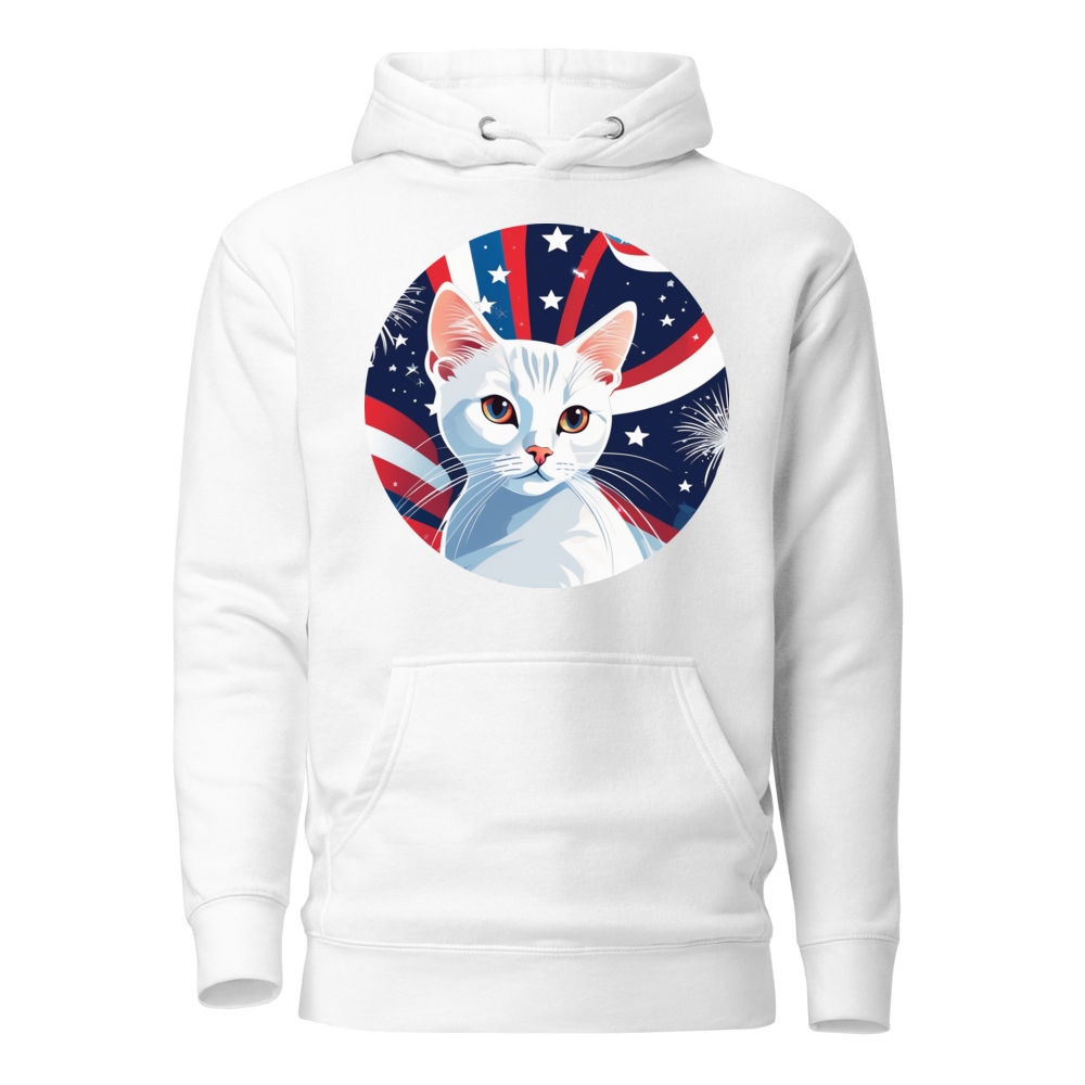PugMug Custom White Companion Cat Hoodie