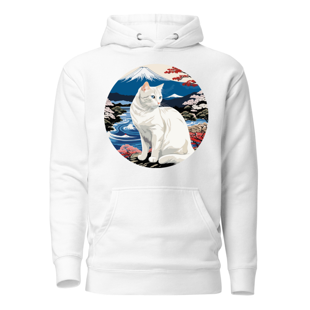 PugMug Custom White Companion Cat Hoodie