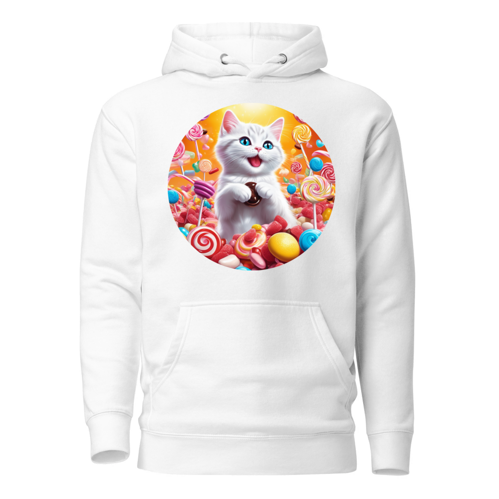 PugMug Custom White Companion Cat Hoodie