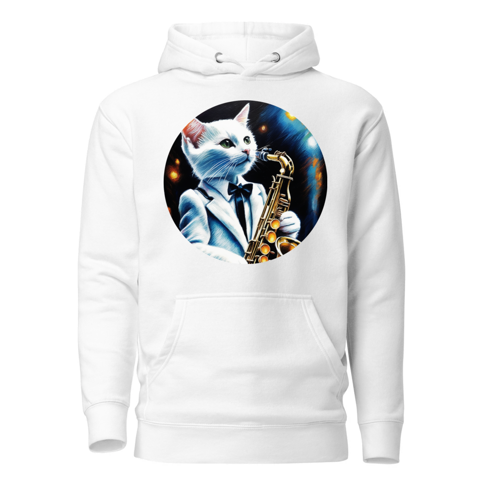 PugMug Custom White Companion Cat Hoodie