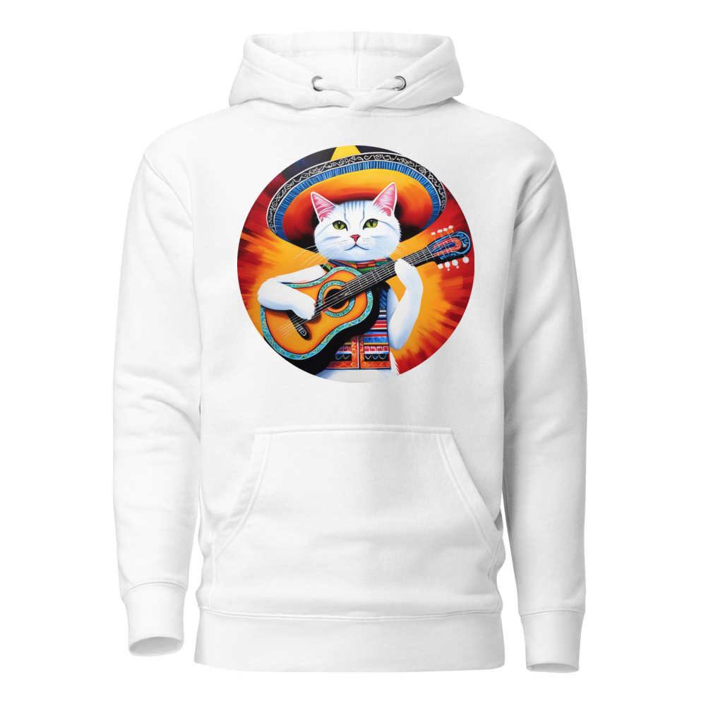 PugMug Custom White Companion Cat Hoodie
