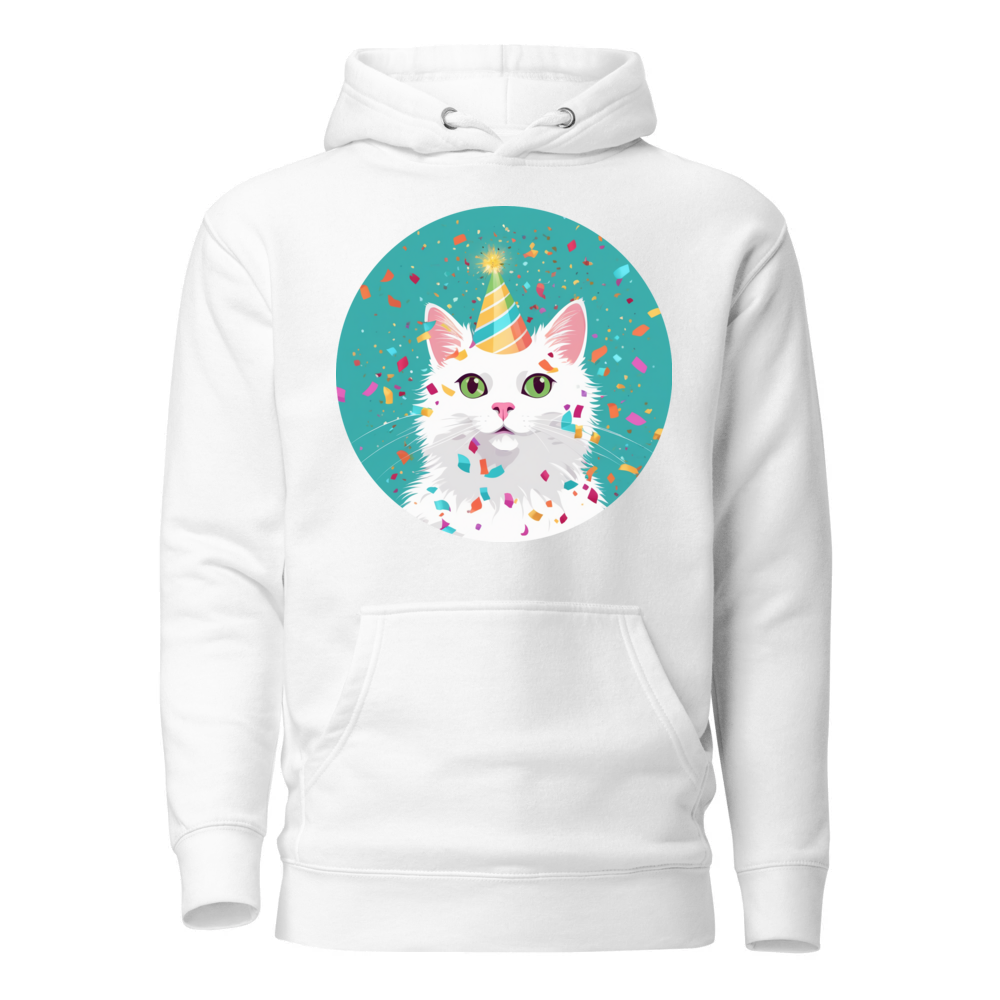 PugMug Custom White Companion Cat Hoodie