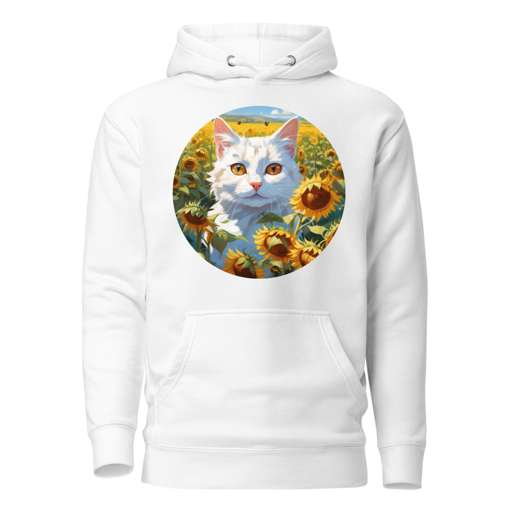 PugMug Custom White Companion Cat Hoodie