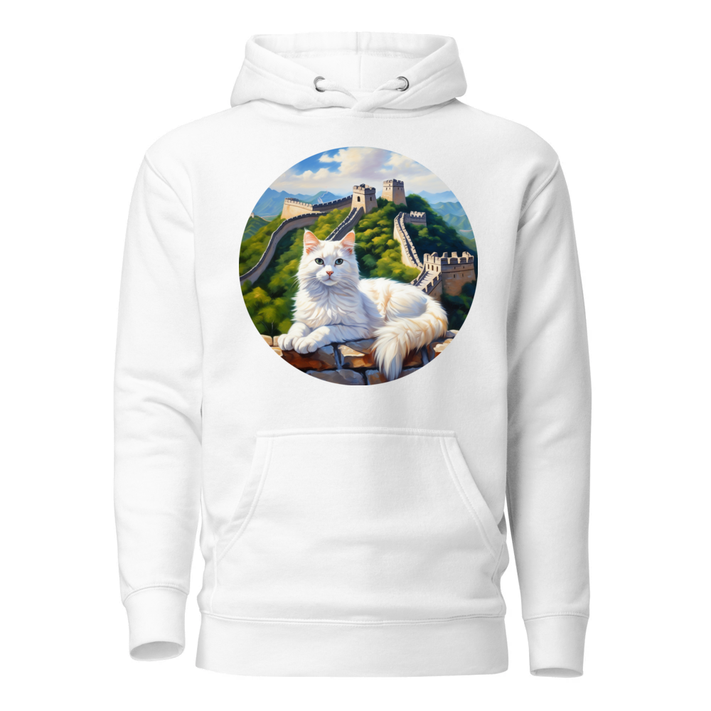 PugMug Custom White Companion Cat Hoodie
