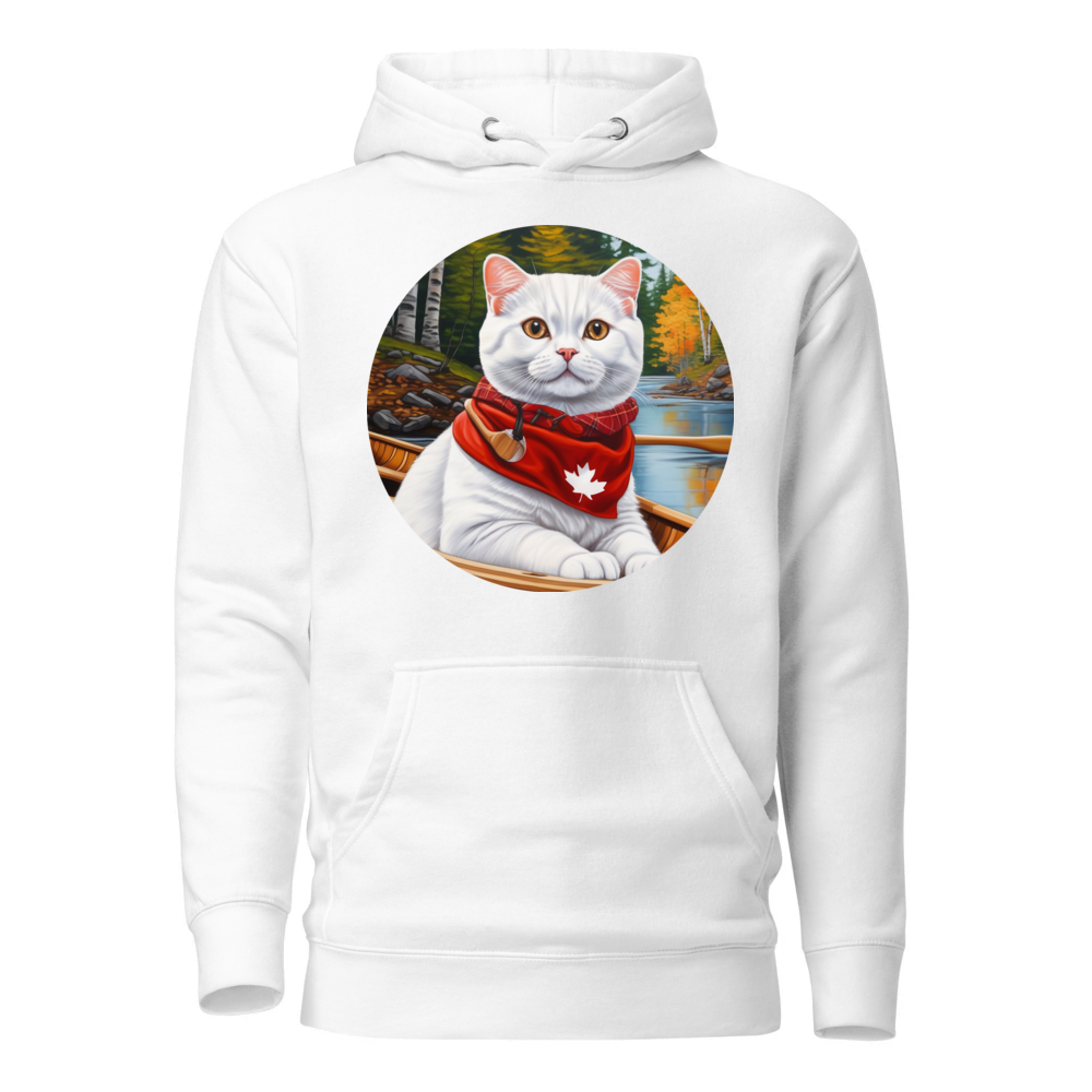 PugMug Custom White Scottish Fold Cat Hoodie