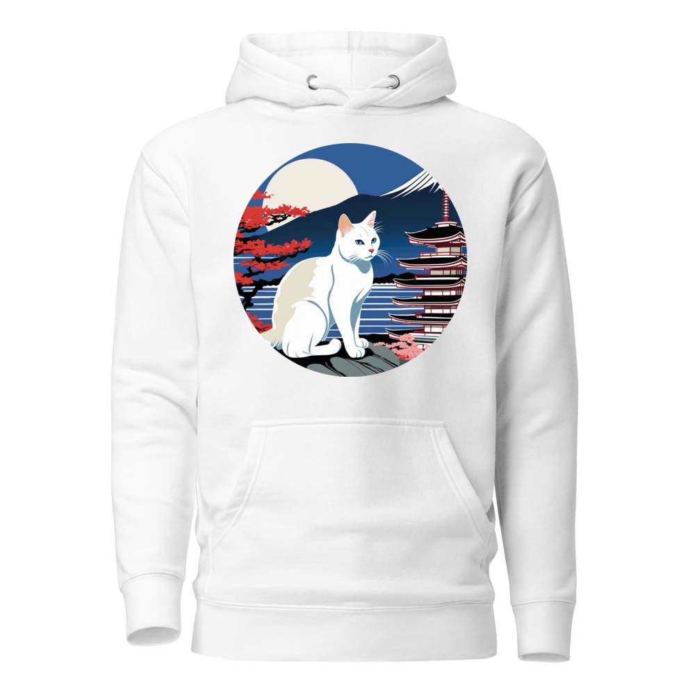 PugMug Custom White Companion Cat Hoodie