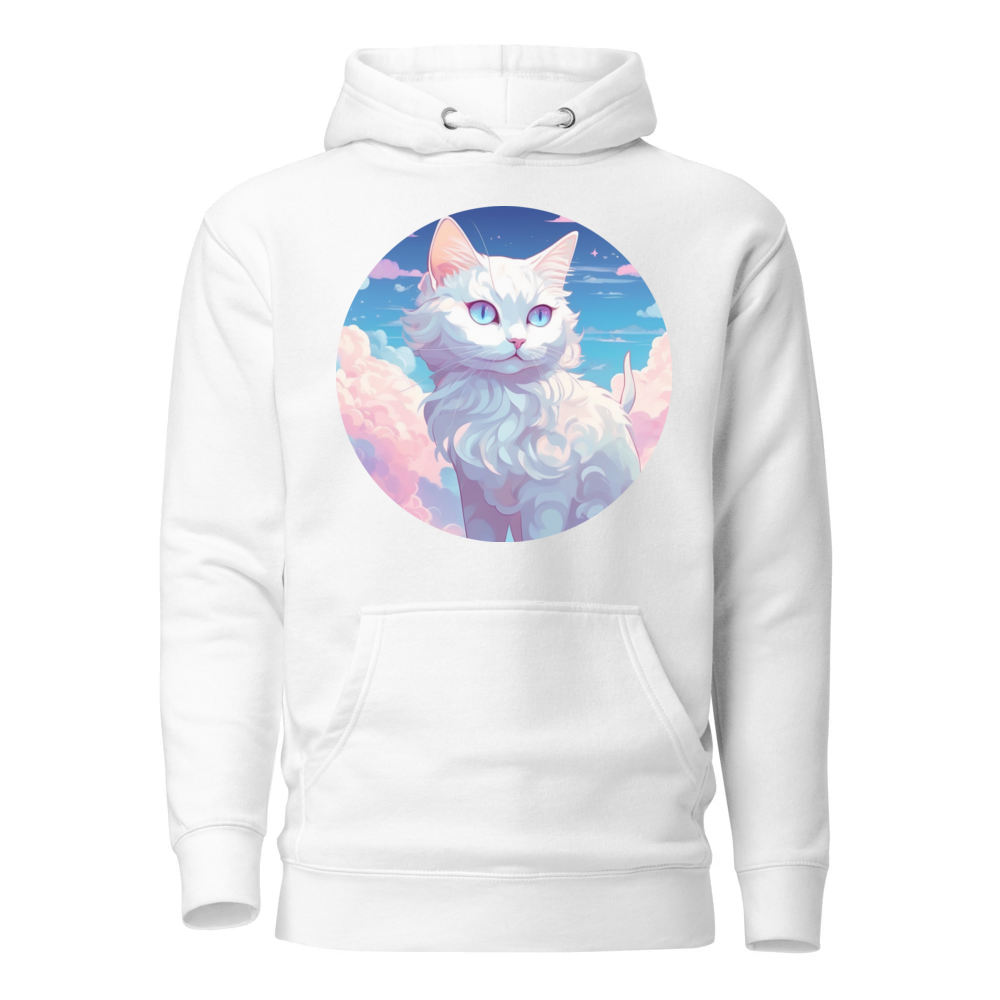 PugMug Custom White Companion Cat Hoodie