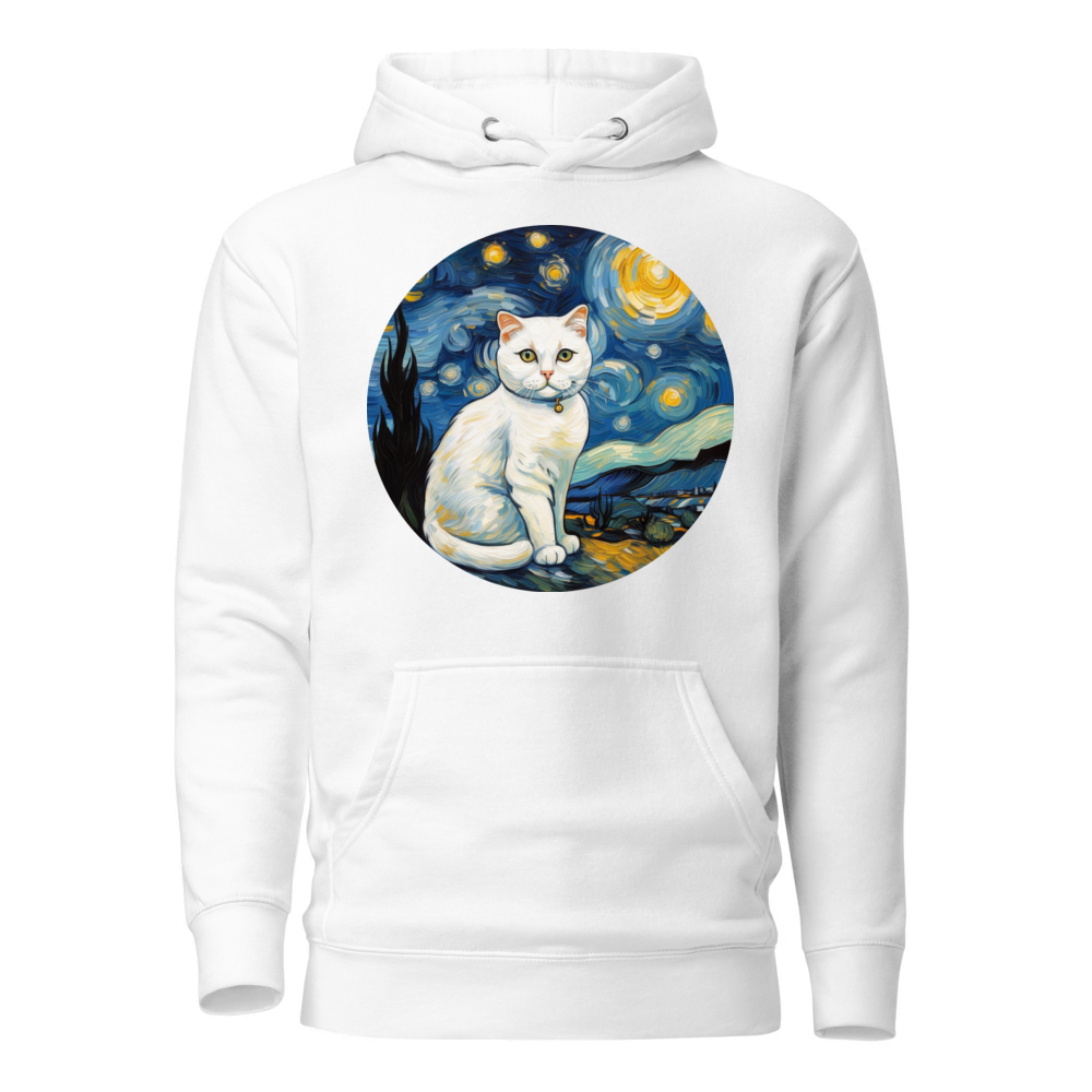 PugMug Custom White Scottish Fold Cat Hoodie