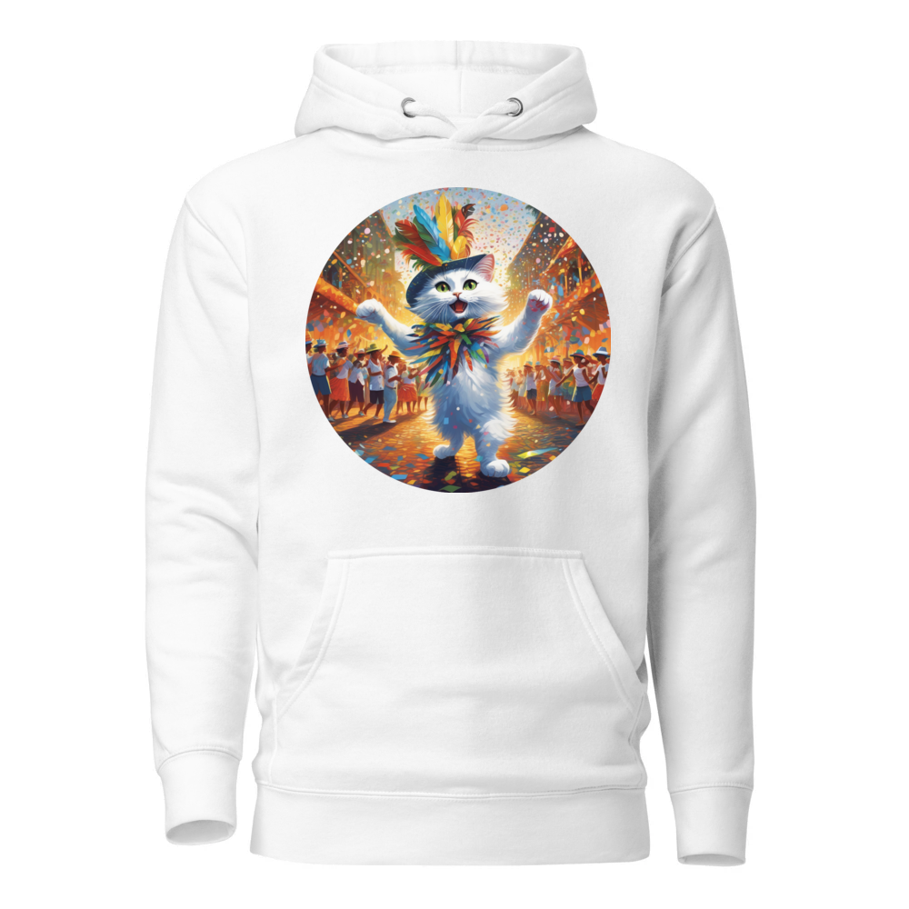 PugMug Custom White Companion Cat Hoodie