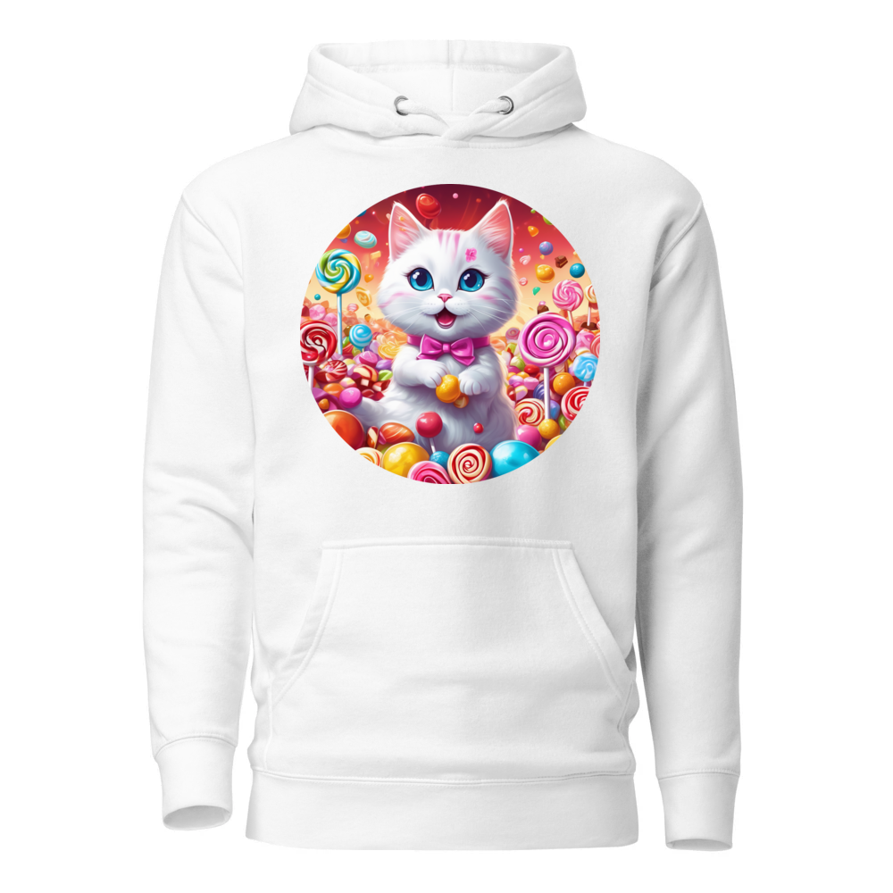 PugMug Custom White Companion Cat Hoodie