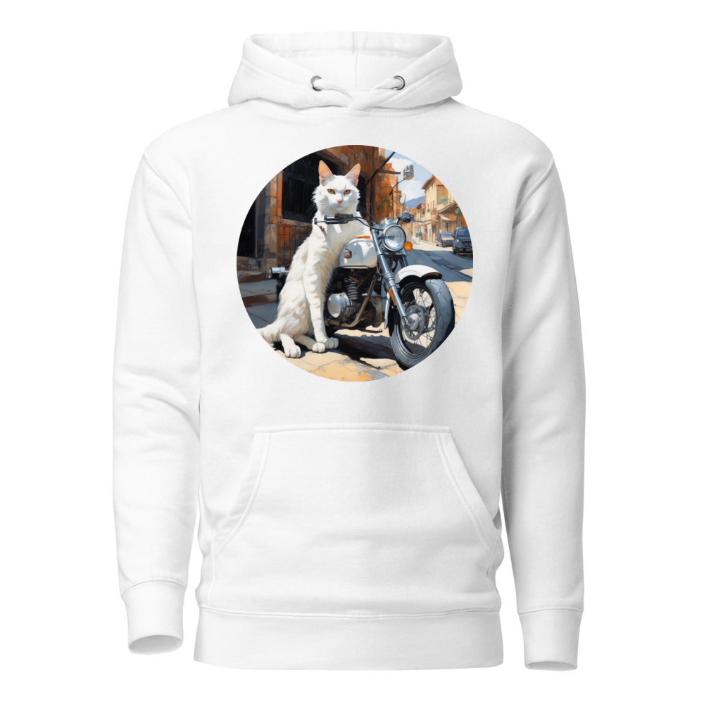 PugMug Custom White Companion Cat Hoodie