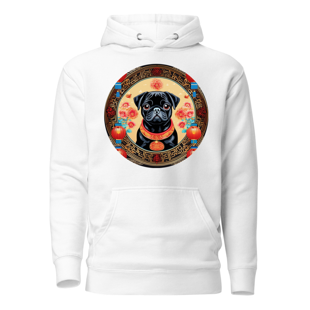PugMug Custom Black Pug Hoodie