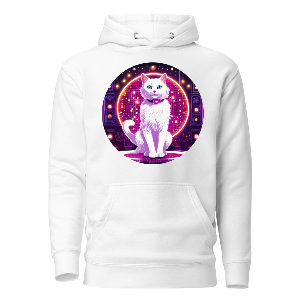 PugMug Custom White Companion Cat Hoodie