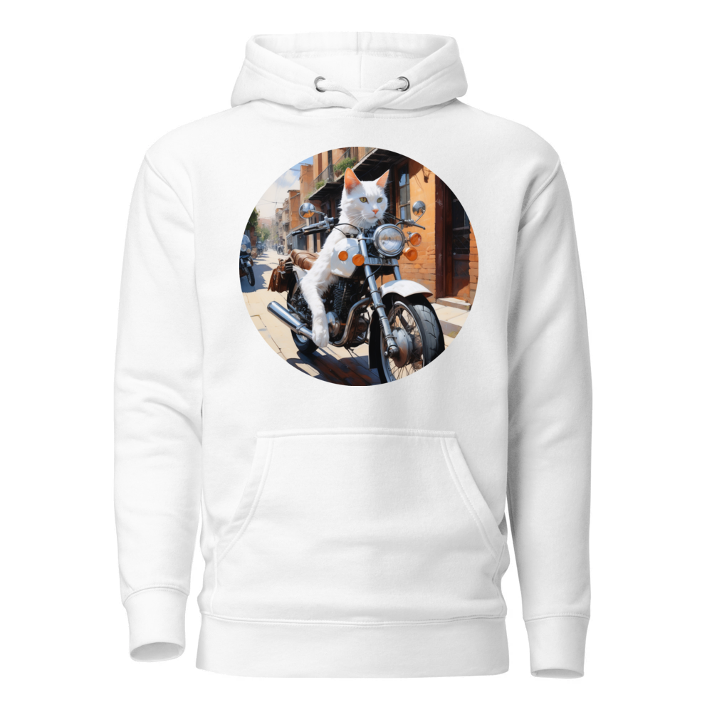 PugMug Custom White Companion Cat Hoodie