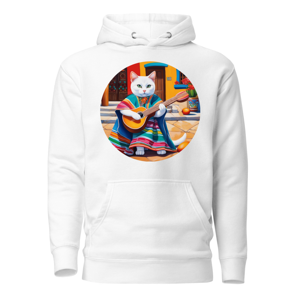 PugMug Custom White Companion Cat Hoodie