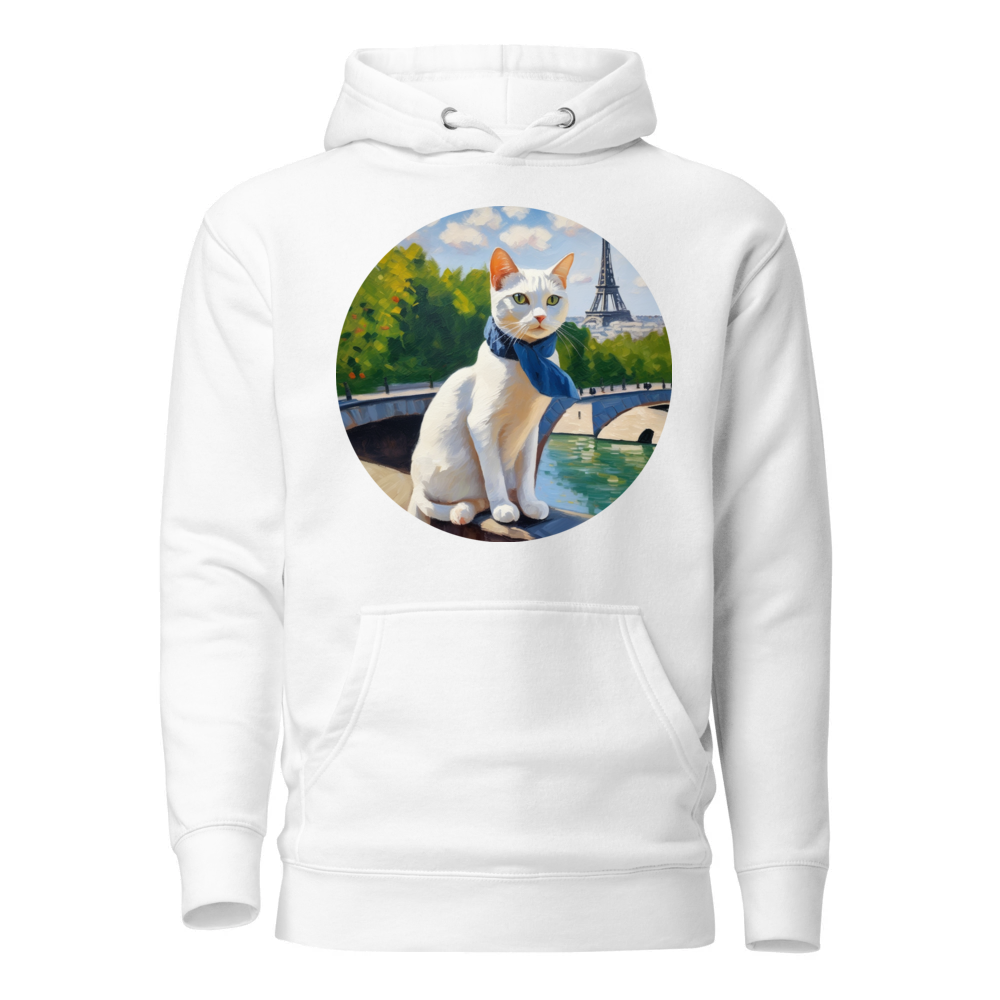 PugMug Custom White Companion Cat Hoodie