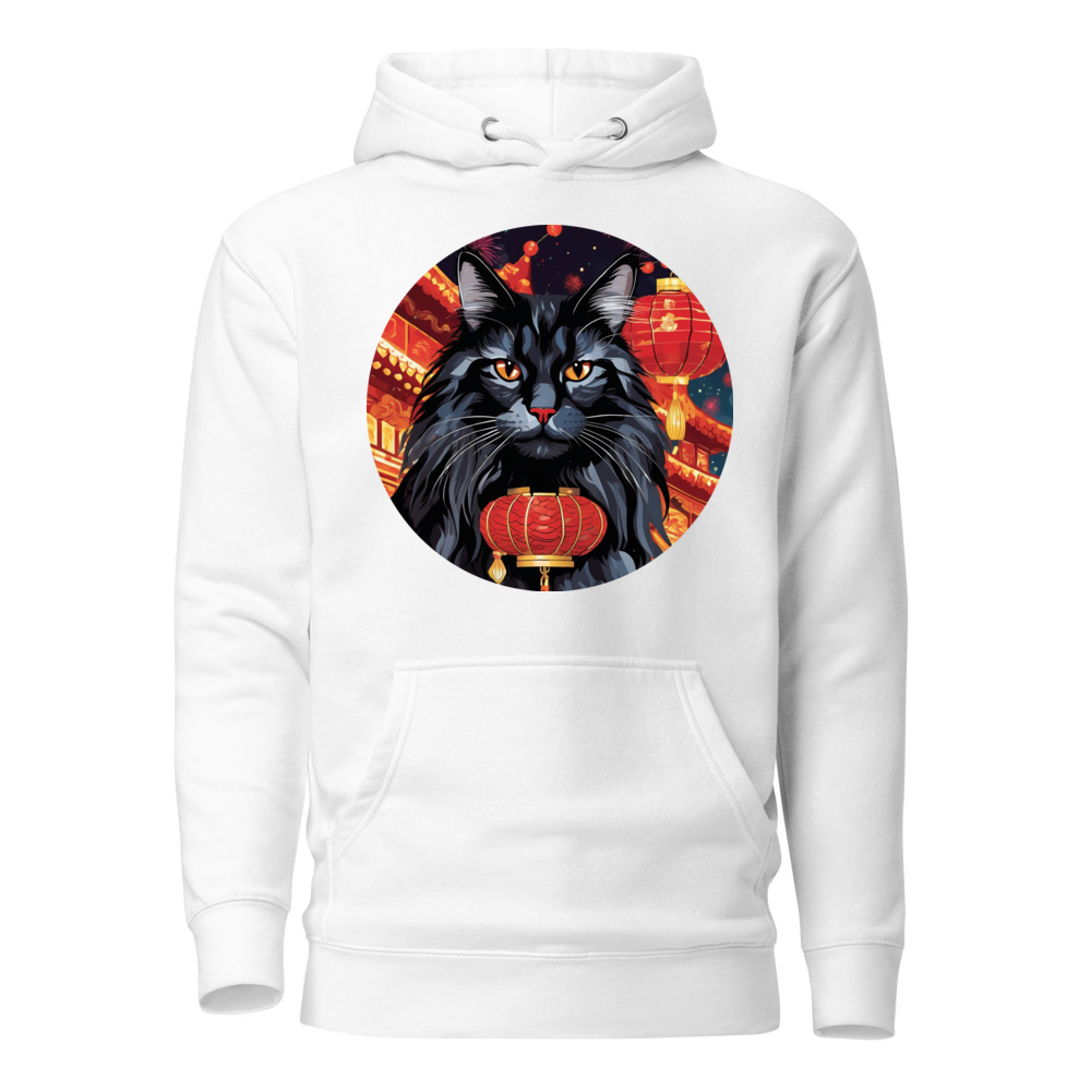PugMug Custom Black Maine Coon Cat Hoodie