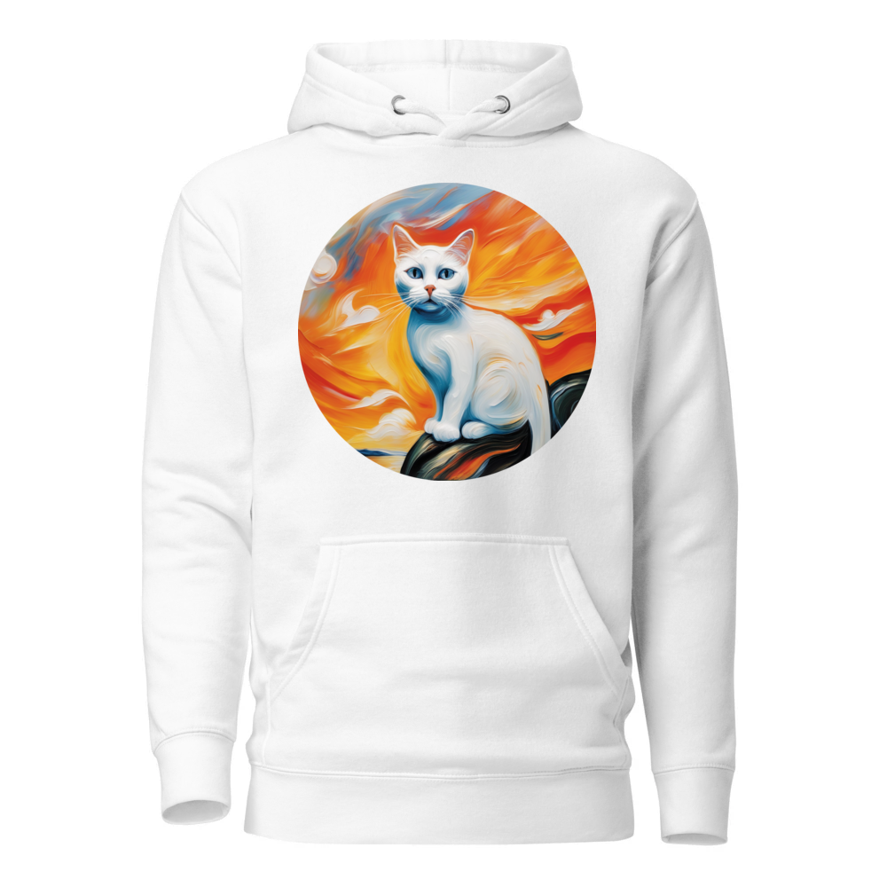 PugMug Custom White Companion Cat Hoodie