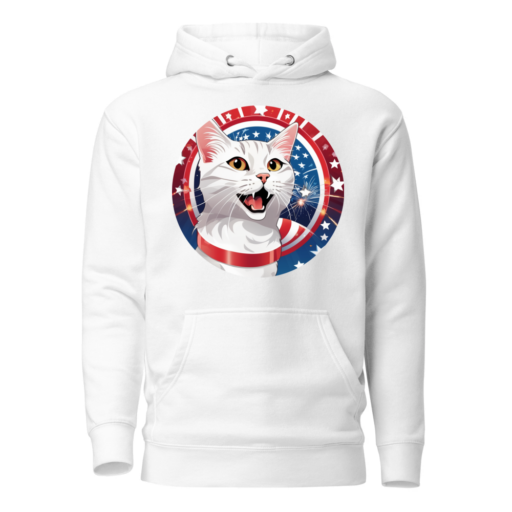 PugMug Custom White Companion Cat Hoodie