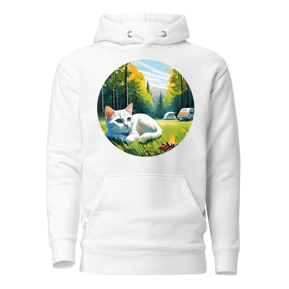 PugMug Custom White Companion Cat Hoodie