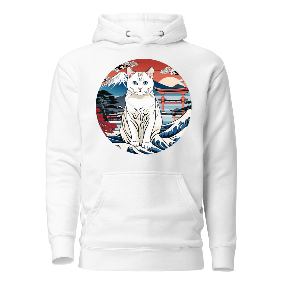 PugMug Custom White Companion Cat Hoodie