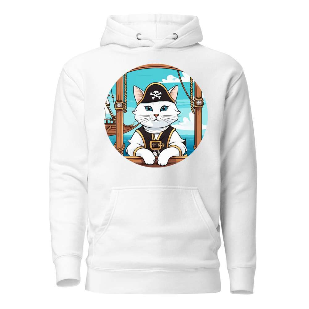 PugMug Custom White Companion Cat Hoodie